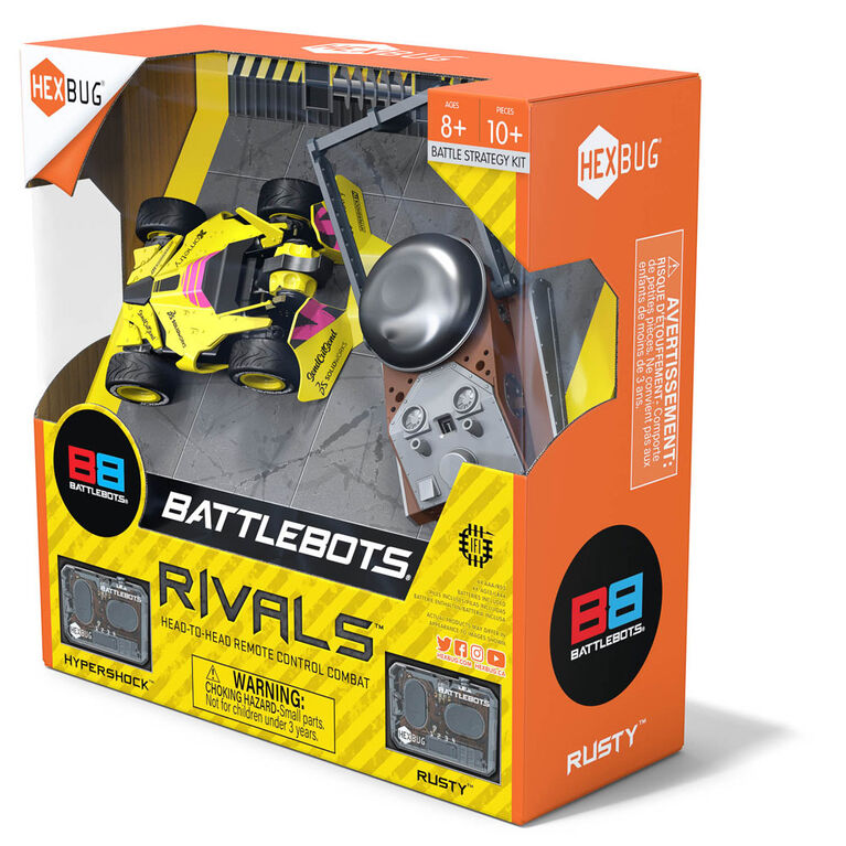 Rivaux Battlebots 6 (Rusty Et Hypershock), Hexbug