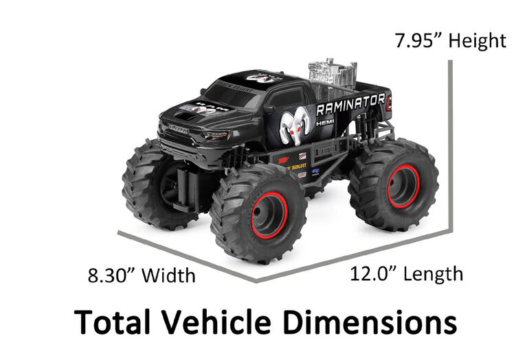 Camions Monster radiocommandés, échelle 1:15 Raminator