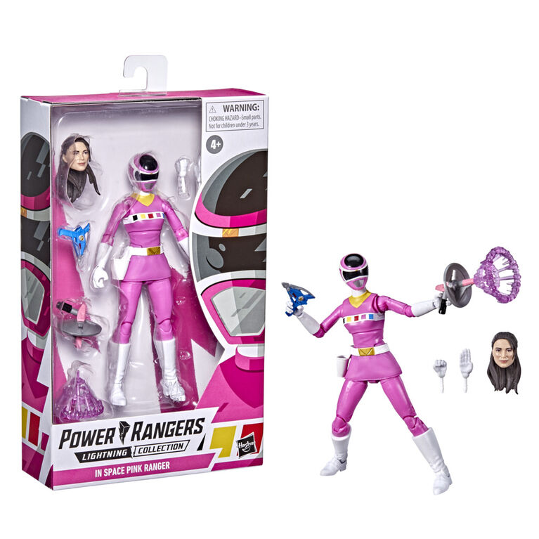 Power Rangers Lightning Collection, In Space Ranger rose, figurine articul&eacute;e premium de 15 cm de collection