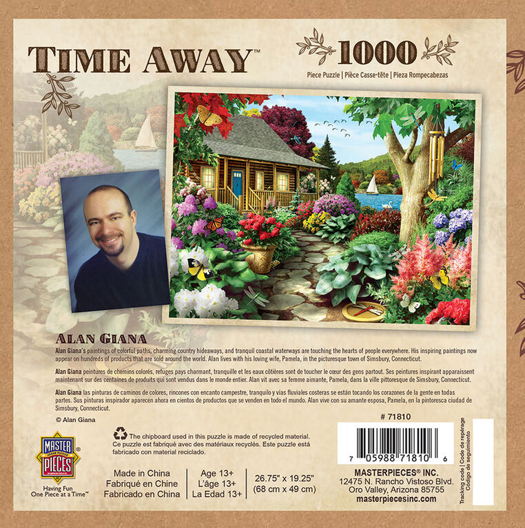 Time Away Dragonfly Garden - 1000 Piece Jigsaw Puzzle By Alan Giana - English Edition