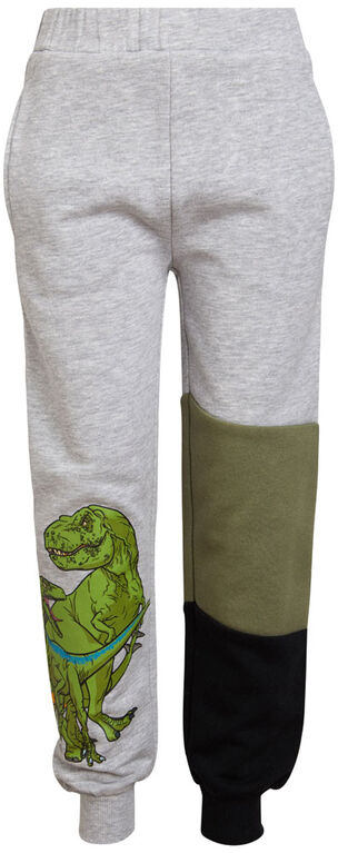 Jurassic World - tissu polaire - Jurassic / gris / 4T