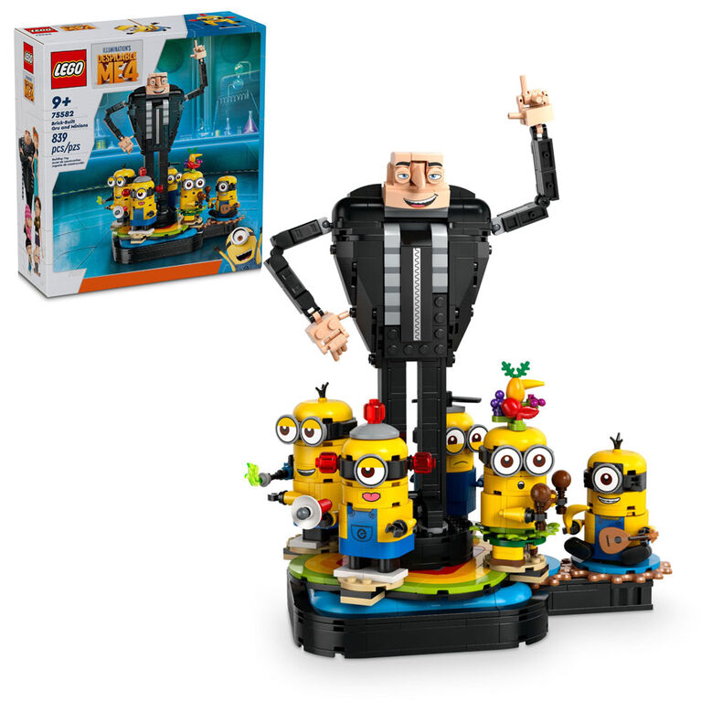 LEGO Despicable Me 4 Brick-Built Gru and Minions Toy Figure Set 75582