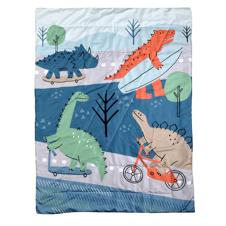 2-Piece Toddler Bedding Set including Comforter and Pillowcase, Dinosaur