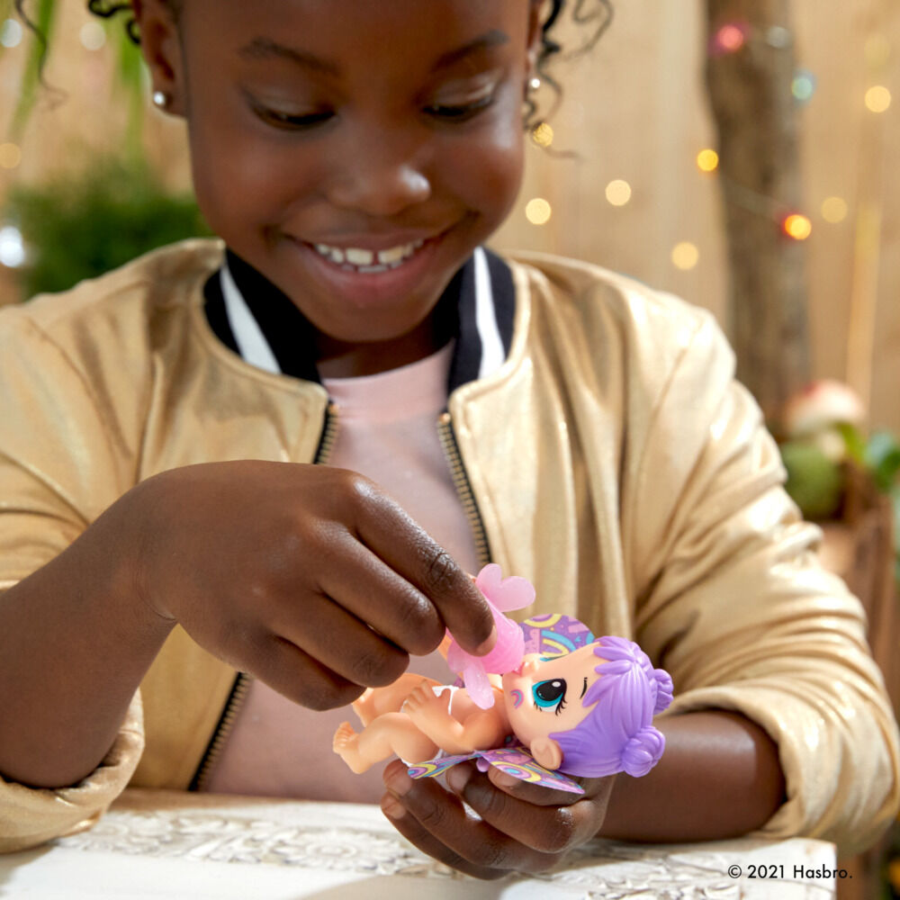 Baby Alive GloPixies Minis Doll, Plum Rainbow