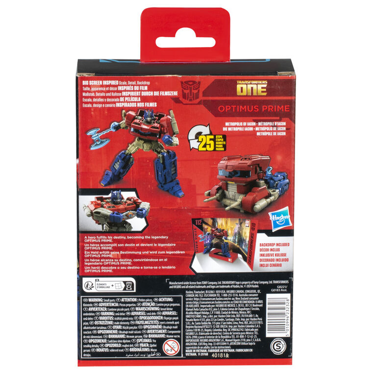 Transformers Generations Studio Series, figurine 112 Optimus Prime classe Deluxe, Transformers: One