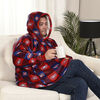 NHL Montreal Canadiens Oversized Wearable Sherpa Hooded Blanket, One Size Fits Most