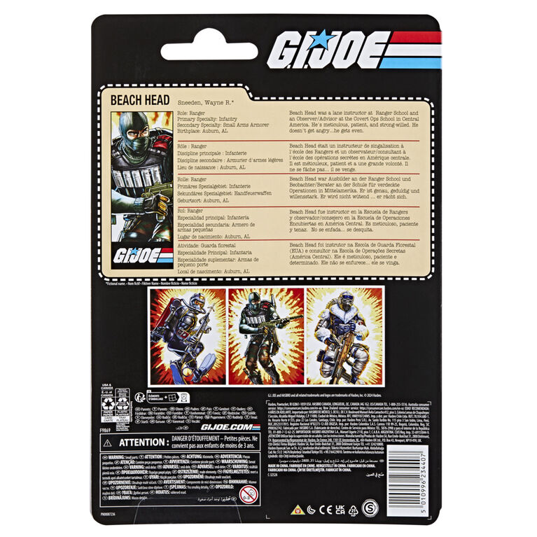 G.I. Joe Classified Series pack r&eacute;tro sur blister, figurine Beach Head