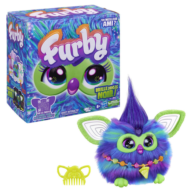 Furby Galaxy Glow in the Dark Interactive Plush Toy - French Edition
