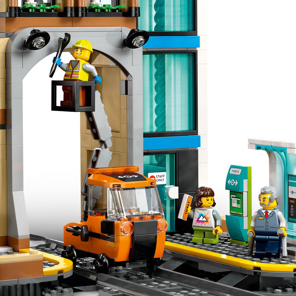 LEGO City Central Train Station Building Toy for Kids - Train Set for Boys & Girls, Ages 7+ - 60469
