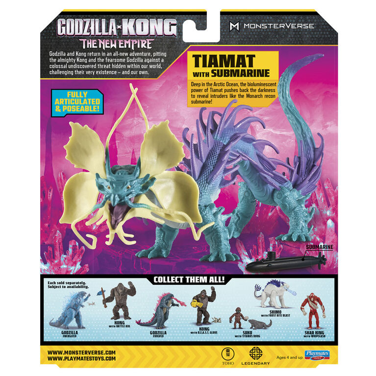 Godzilla x Kong 6"Figure Tiamat with Submarine