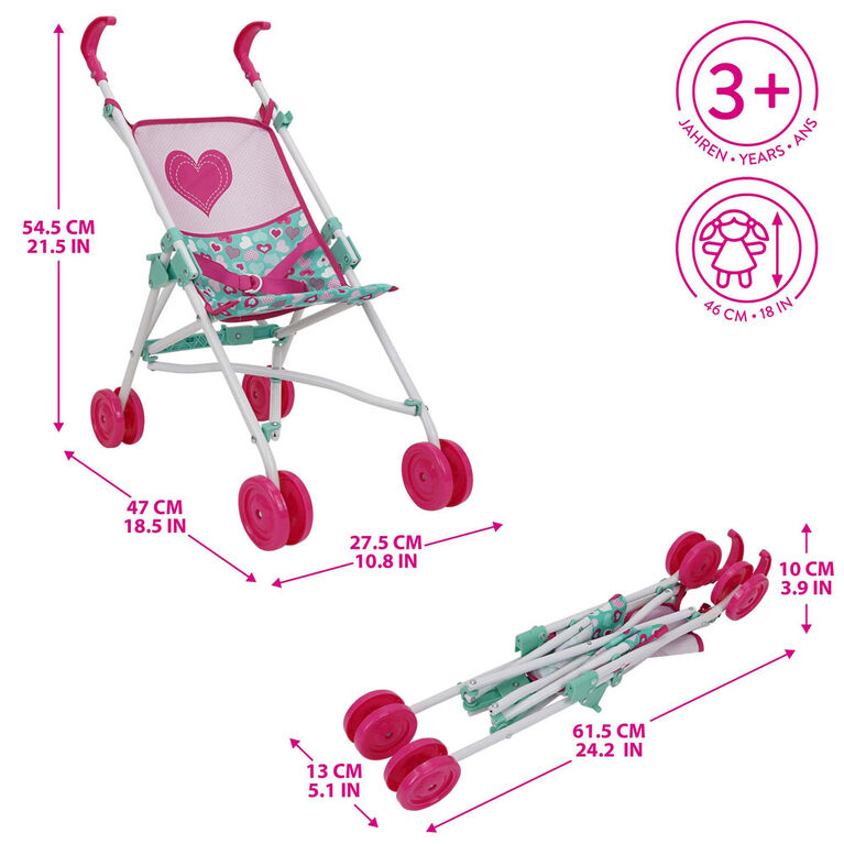Ensemble de jeu pour poupée 21 pièces, motif Mint Heart