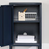 Dylane Metal 1-Door Nightstand Dark Blue