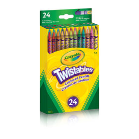 24 crayons de couleur effaçables Twistables