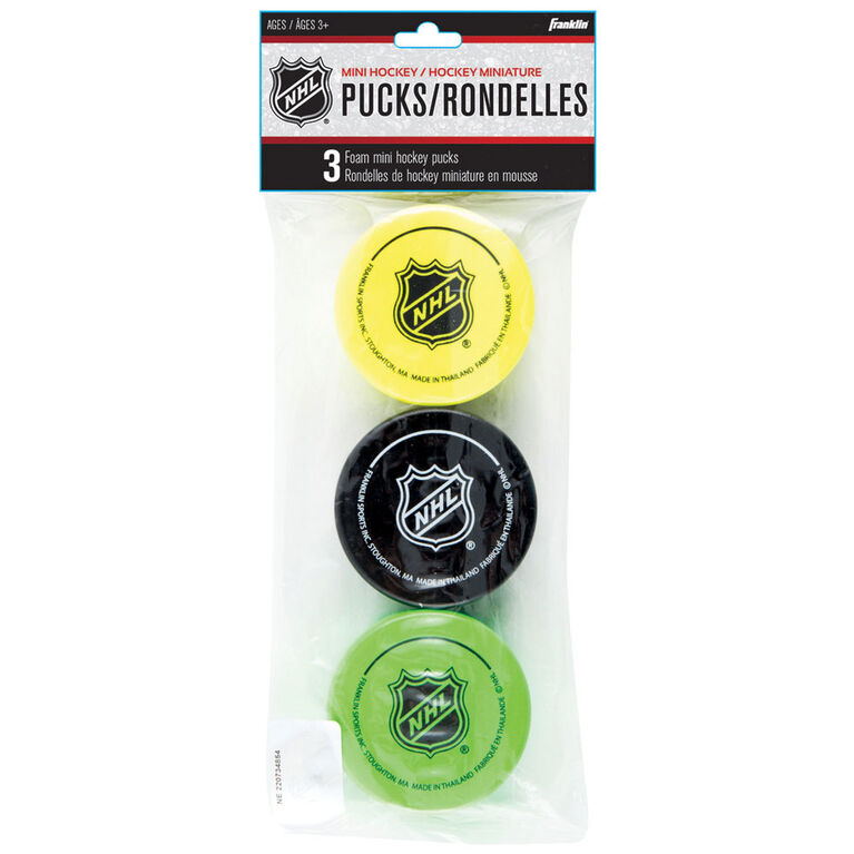 Rondelles de hockey miniatures en mousse de la NHL, de Franklin Sports