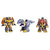 Transformers Dinobot Adventures Dinobot Squad Grimlock, Dinobot Snarl, and Predaking