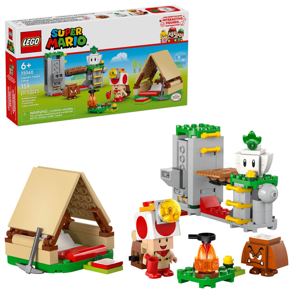 LEGO Super Mario Captain Toad's Camp Building Toy for Kids - Playset for Boys & Girls, Ages 6+ - 72040