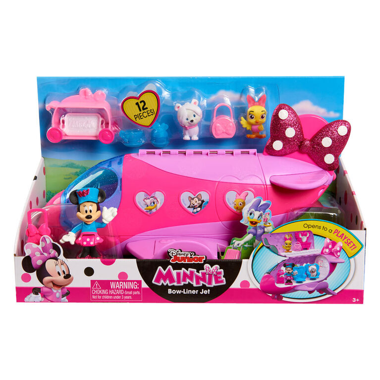 Disney Junior Minnie Mouse Bow-Liner Jet Toy Figures and Playset