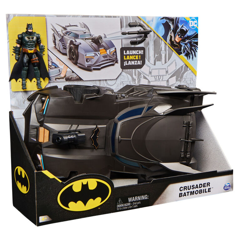 DC Comics, Coffret Crusader Batmobile avec figurine Batman