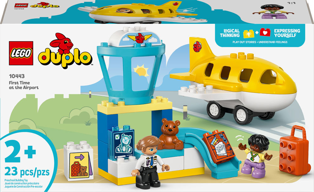 LEGO DUPLO Town First Time at the Airport Building Toy & Pretend Play Set for Kids, Ages 1.5+ - 10443
