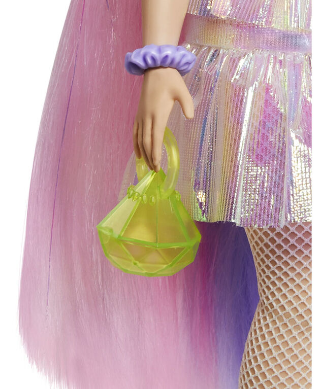 Barbie - Poupée Extra au corps pailleté avec chiot de compagnie
