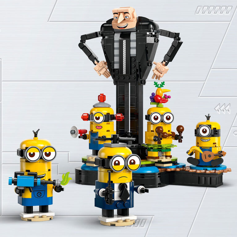 LEGO Despicable Me 4 Brick-Built Gru and Minions Toy Figure Set 75582