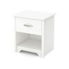 Fusion 1-Drawer Nightstand Pure White