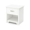 Fusion Table de chevet 1 tiroir Blanc solide