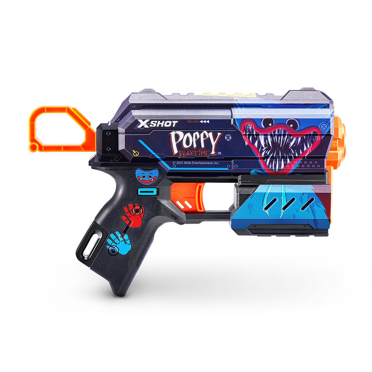 Pisolet Flux X-Shot Skins - Décoration Poppy Playtime (8 Fléchettes) par ZURU