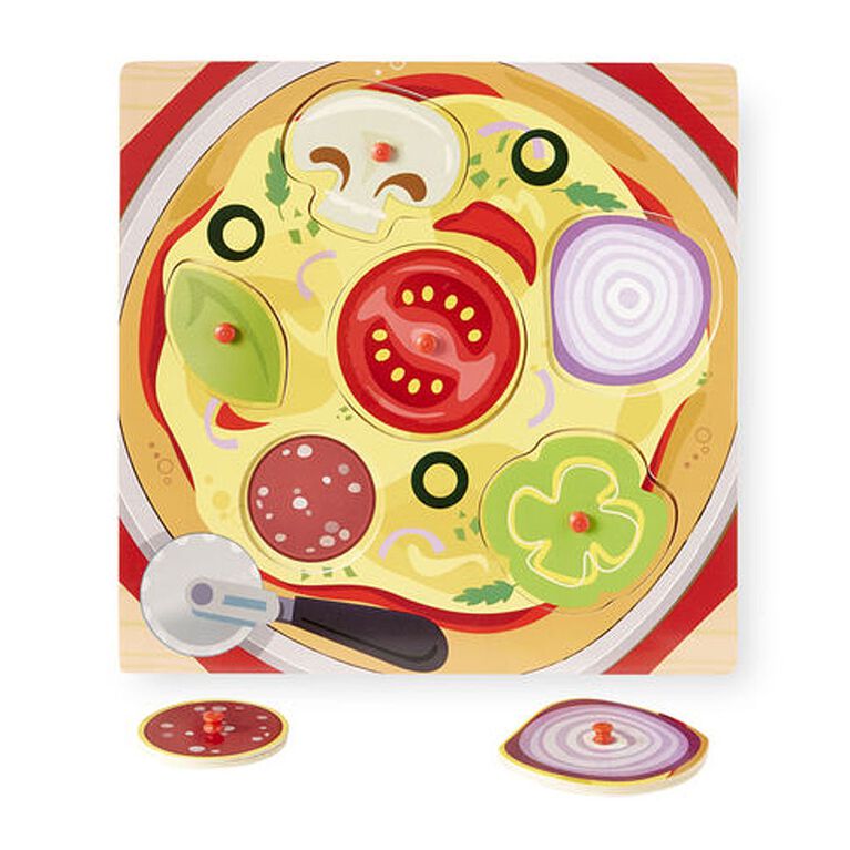 Imaginarium 6 Piece Food Peg Puzzle - Pizza