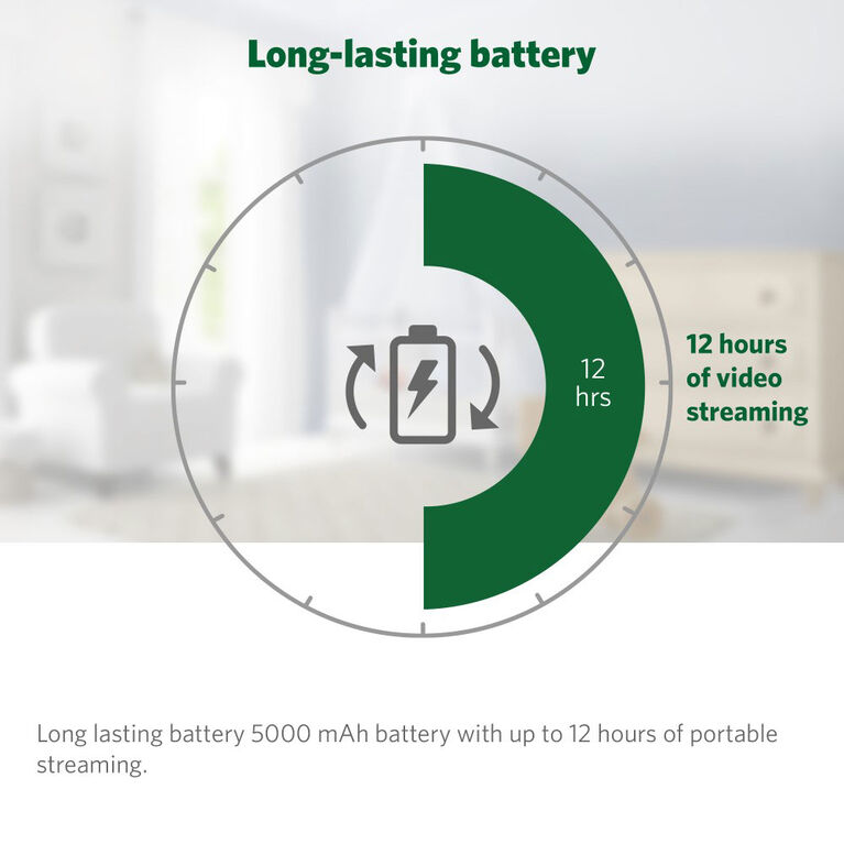 LeapFrog LF2926FHD-TOUCH 1080p WiFi Remote Access 360 Degree Pan & Tilt Video Baby Monitor with 5.5" Touch Screen High Definition 1080p Display, Super Long Range, Night Light, Color Night Vision - White