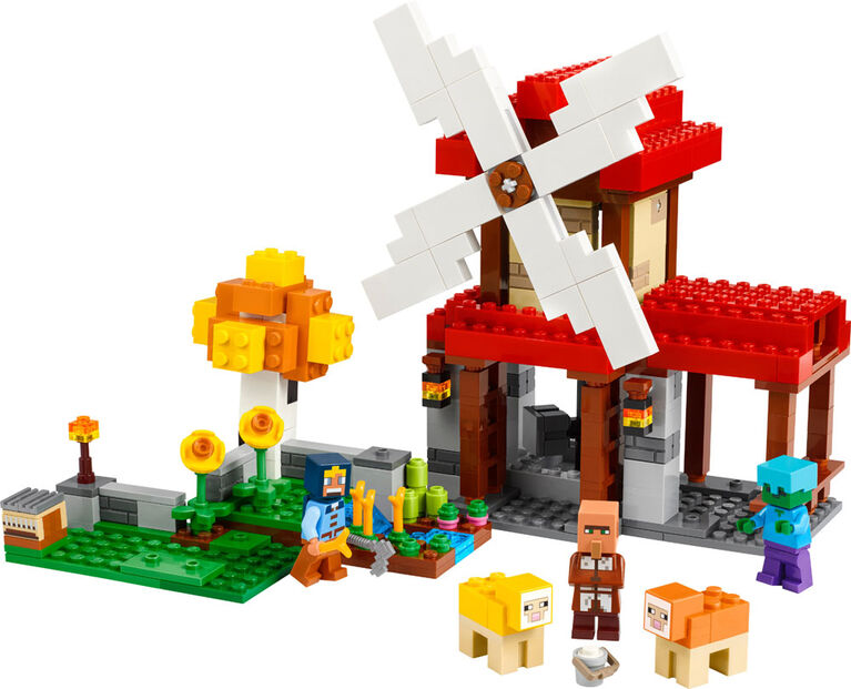 LEGO Minecraft The Windmill Farm Video-Game Set, Adventure Toy and Zombie Gift for Kids 21262