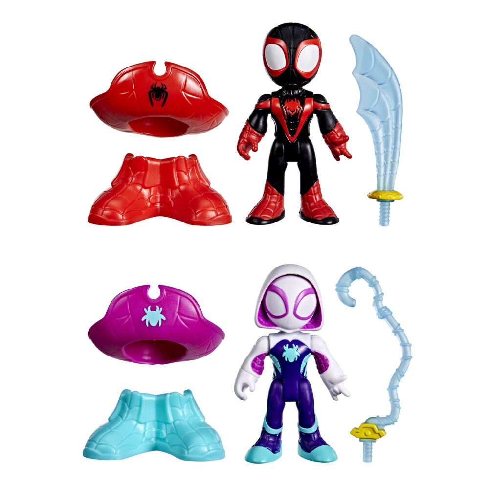 Marvel Spidey and his Amazing Friends Water-Webs Pirate Miles "Spin" Morales & Pirate Ghost-Spider Toys