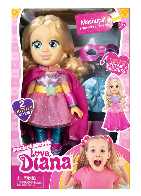 Love, Diana - Poupée Diana Mashups - Princesse / Super héros