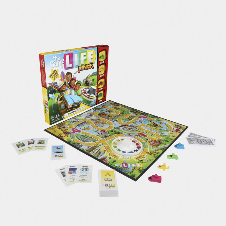 The Game of Life Junior Board Game for Kids, For 2-4 Players, Family Board Games for Kids, Kids Gifts - English Edition