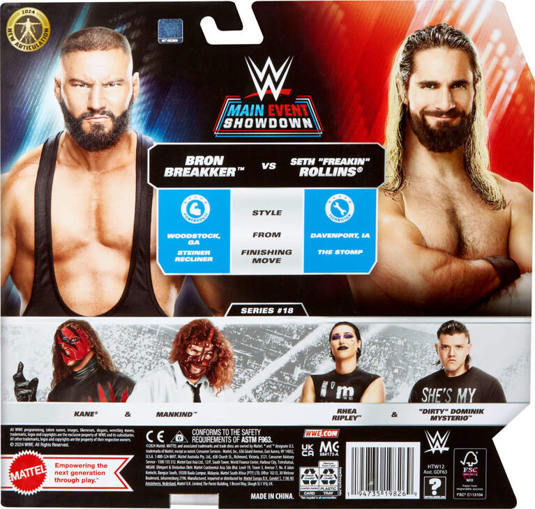 WWE Main Event Showdown Bron Breakker vs Seth 'Freakin' Rollins 2-Pack