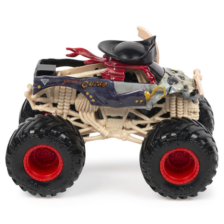 Monster Jam, Official Pirate's Curse Monster Truck, Die-Cast Vehicle, Bone Yard Trucks Series, 1:64 Scale