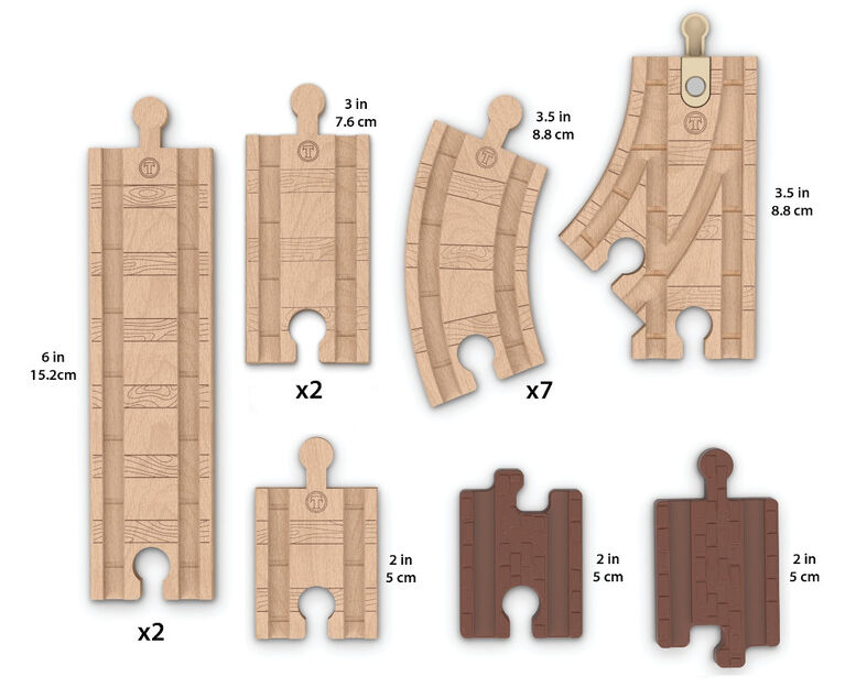 Thomas and Friends Wooden Railway Straights and Curves Clackety Track Pack