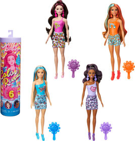 Barbie Color Reveal Rainbow Series Doll & Accessories with 6 Surprises, Color-Change Bodice, Styles Vary