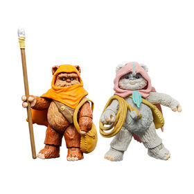 Star Wars The Vintage Collection, Star Wars : Ewoks, pack de 2 figurines de collection Wicket W. Warrick et Kneesaa de 9,5 cm