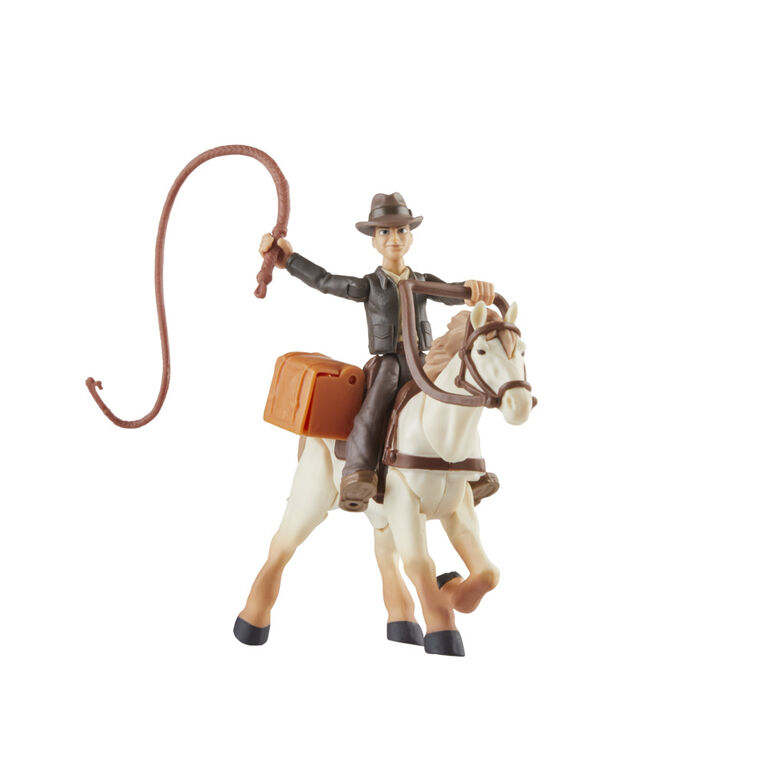 Indiana Jones Worlds of Adventure Indiana Jones with Horse Toy, 2.5 Inch Action Figure, Indiana Jones Toys