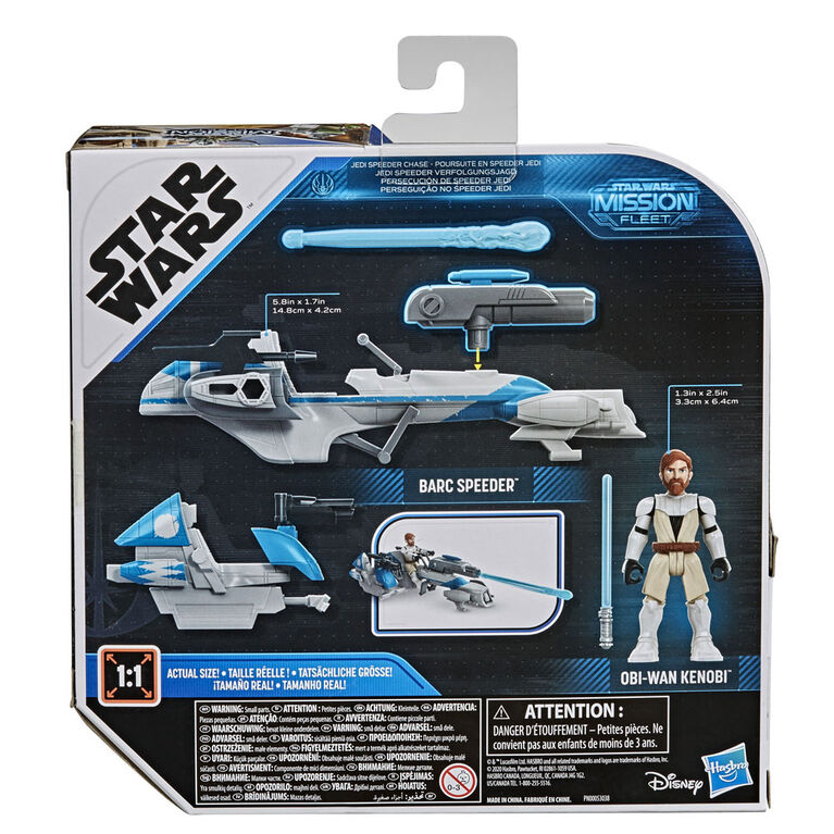 Star Wars Mission Fleet Expedition Class Obi-Wan Kenobi Jedi Speeder Chase 2.5-Inch-Scale Figure and Vehicle
