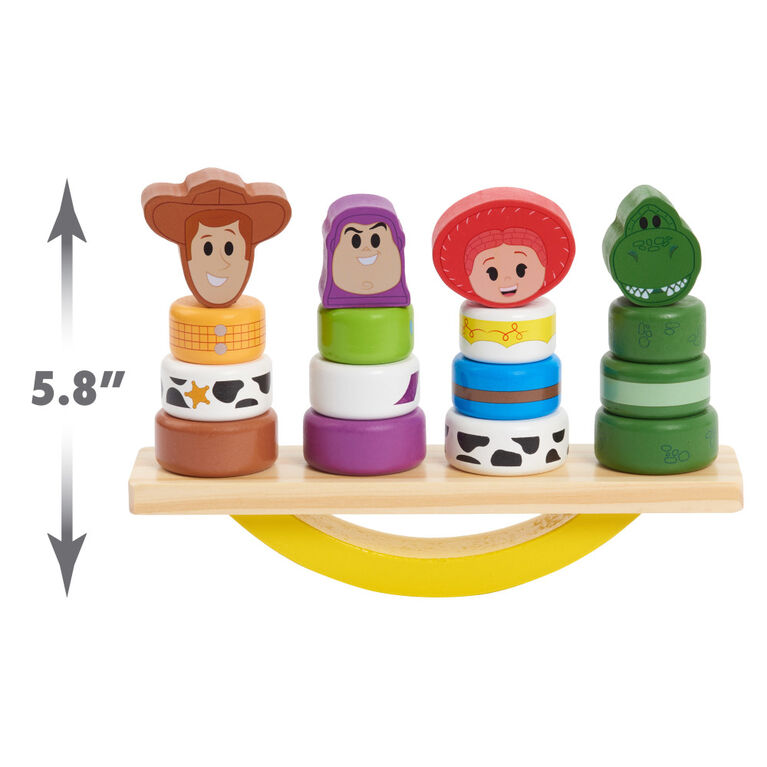 Jouets En Bois Disney - Blocs d'Equilibre Toy Story, Ensemble de 17  Eléments Avec Woody, Buzz L'Eclair, Jessie, et Rex