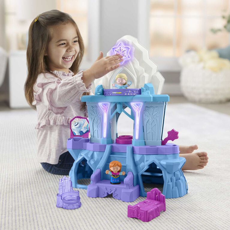 Disney Frozen Snowflake Village Little People Toddler Playset with Anna  Elsa & Olaf Figures 