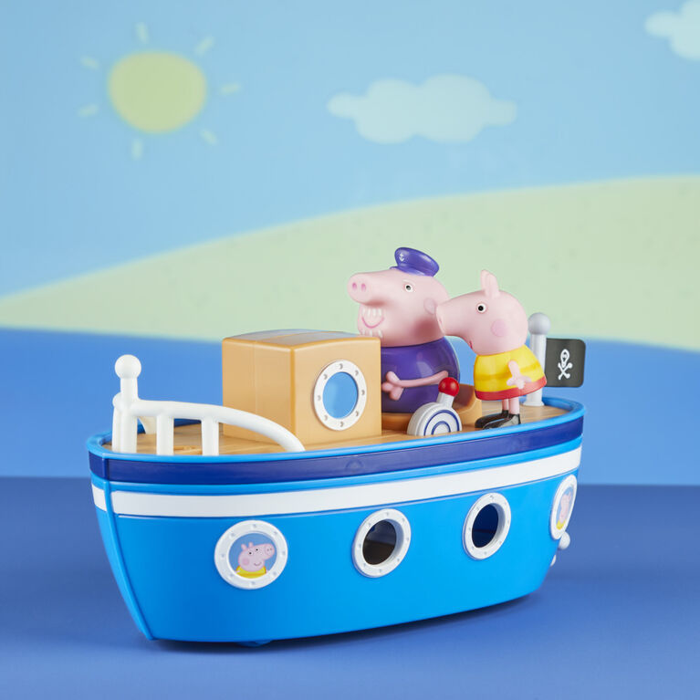 Peppa Pig Peppa's Adventures Le bateau de Papi Pig, jouet préscolaire