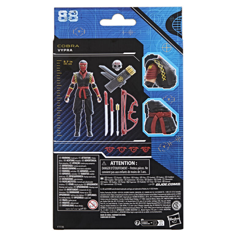 G.I. Joe Classified Series Python Patrol Vypra, Collectible G.I. Joe Action Figure, 88, 6 Inch Action Figures - R Exclusive