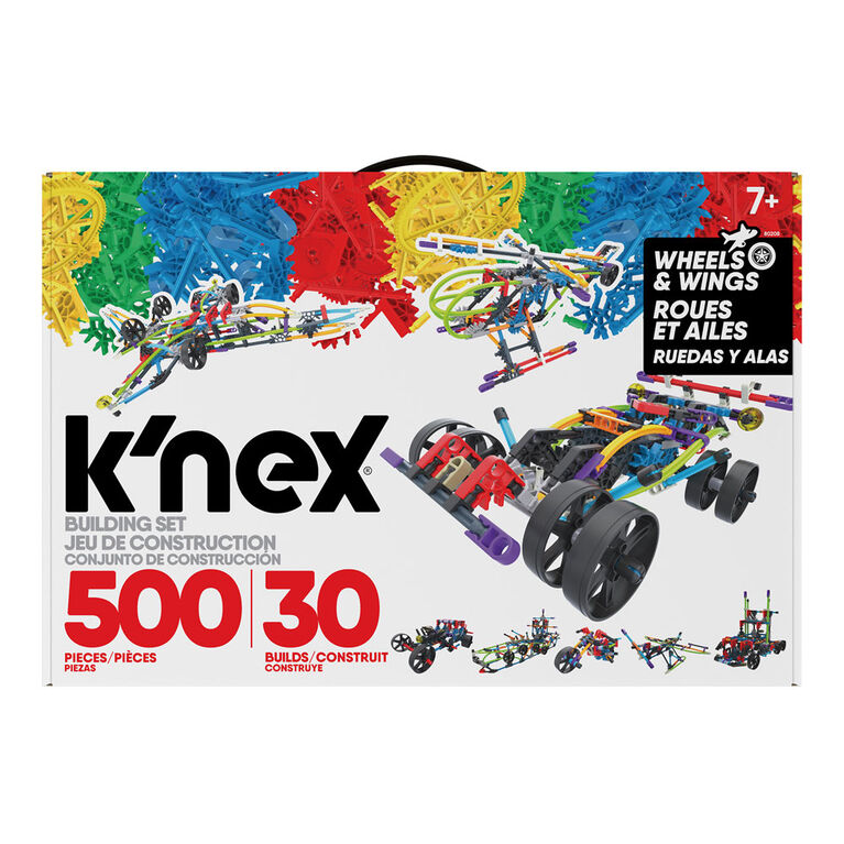 K'NEX Classics 500 piece/ 30 Model Building Set - Wings and Wheels