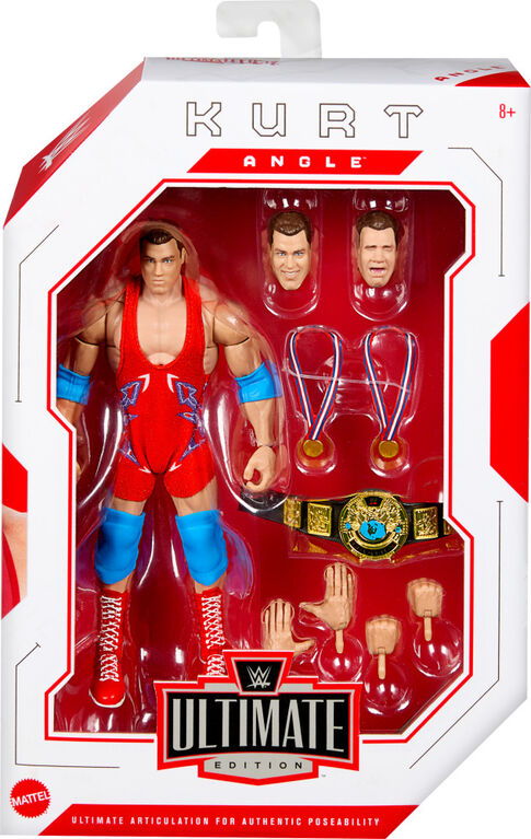 WWE Ultimate Edition Kurt Angle Action Figure & Accessories Set, 6-inch Collectible, 3 Articulation Points