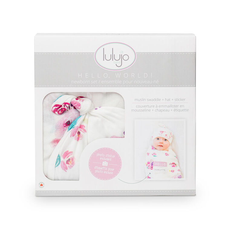 Lulujo - Hello World Blanket Set - Posies