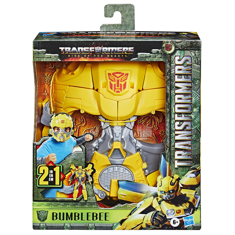 Transformers Toys Transformers: Rise of the Beasts Movie Bumblebee 2-in-1 Converting Mask, 9-inch