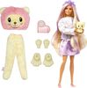 Barbie Cutie Reveal Doll and Accessories, Cozy Cute Tees Lion, "Hope" Tee, Purple-Streaked Blonde Hair, Brown Eyes
